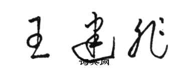 駱恆光王建非草書個性簽名怎么寫