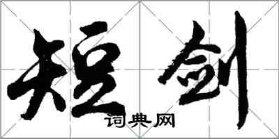 胡問遂短劍行書怎么寫