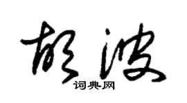 朱錫榮胡波草書個性簽名怎么寫