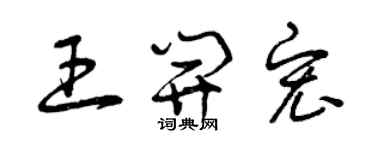 曾慶福王開宏草書個性簽名怎么寫