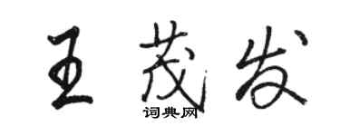 駱恆光王茂發行書個性簽名怎么寫