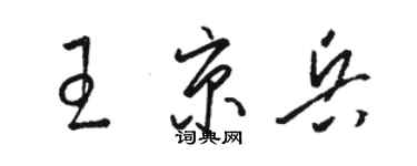 駱恆光王京兵草書個性簽名怎么寫