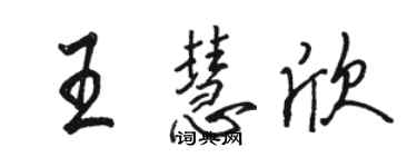 駱恆光王慧欣行書個性簽名怎么寫