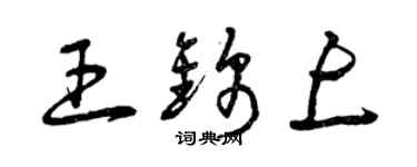 曾慶福王錦上草書個性簽名怎么寫