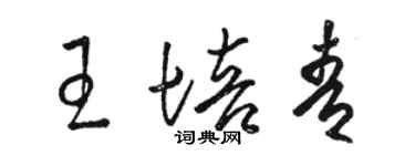 駱恆光王培青草書個性簽名怎么寫