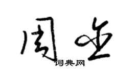 梁錦英周含草書個性簽名怎么寫