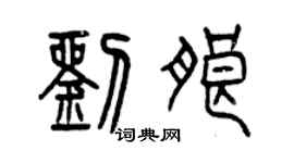 曾慶福劉朗篆書個性簽名怎么寫