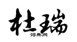 胡問遂杜瑞行書個性簽名怎么寫