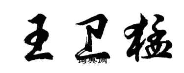 胡問遂王衛猛行書個性簽名怎么寫