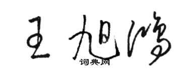 駱恆光王旭鴻草書個性簽名怎么寫