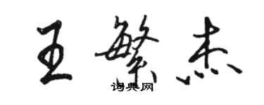 駱恆光王繁傑行書個性簽名怎么寫