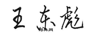 駱恆光王東彪行書個性簽名怎么寫