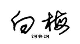 朱錫榮向梅草書個性簽名怎么寫