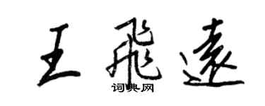 王正良王飛遠行書個性簽名怎么寫