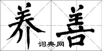 翁闓運養善楷書怎么寫