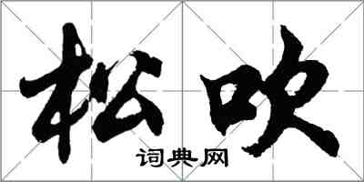 胡問遂松吹行書怎么寫