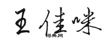 駱恆光王佳咪行書個性簽名怎么寫