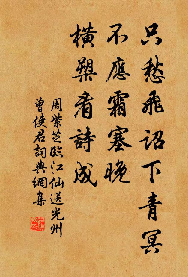 周紫芝只愁飛詔下青冥。不應霜塞晚,橫槊看詩成。書法作品欣賞