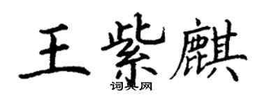 丁謙王紫麒楷書個性簽名怎么寫