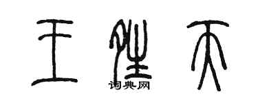 陳墨王晴天篆書個性簽名怎么寫