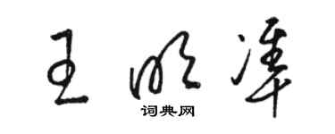 駱恆光王明準草書個性簽名怎么寫