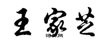 胡問遂王家芝行書個性簽名怎么寫