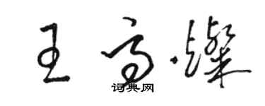 駱恆光王高燦草書個性簽名怎么寫