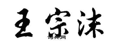 胡問遂王宗沫行書個性簽名怎么寫
