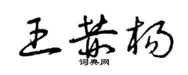 曾慶福王赫楊草書個性簽名怎么寫