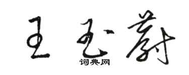 駱恆光王玉蔚草書個性簽名怎么寫