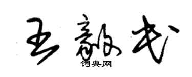 朱錫榮王毅民草書個性簽名怎么寫