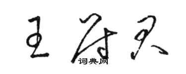 駱恆光王尉君草書個性簽名怎么寫