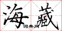 丁謙海藏楷書怎么寫