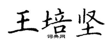丁謙王培堅楷書個性簽名怎么寫