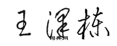 駱恆光王澤棟草書個性簽名怎么寫