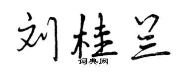 曾慶福劉桂蘭行書個性簽名怎么寫