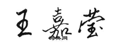 駱恆光王嘉瑩行書個性簽名怎么寫