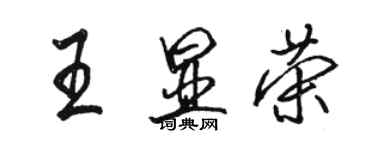 駱恆光王顯榮行書個性簽名怎么寫