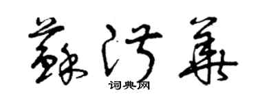 曾慶福蘇淑華草書個性簽名怎么寫