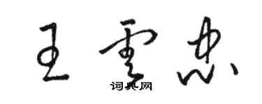 駱恆光王雲忠草書個性簽名怎么寫