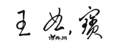 駱恆光王典寶草書個性簽名怎么寫