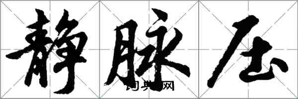 胡問遂靜脈壓行書怎么寫