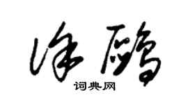 朱錫榮徐鷗草書個性簽名怎么寫