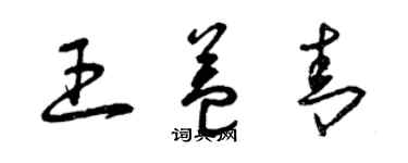 曾慶福王益青草書個性簽名怎么寫