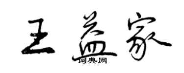 曾慶福王益家行書個性簽名怎么寫