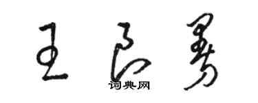 駱恆光王良曼草書個性簽名怎么寫