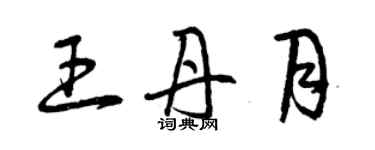 曾慶福王丹月草書個性簽名怎么寫