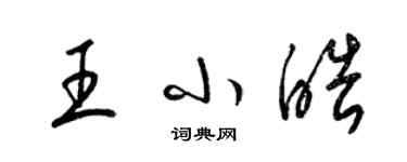 梁錦英王小皓草書個性簽名怎么寫