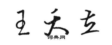 駱恆光王夭立草書個性簽名怎么寫