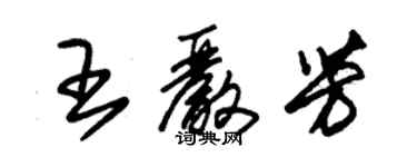 朱錫榮王嚴芳草書個性簽名怎么寫